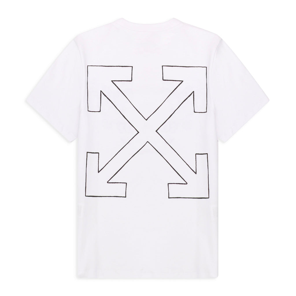 White Slim Fit Eagle Arrow T-shirt