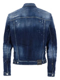 DSQUARED2 Dan painted classic-collar denim jacket