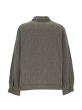 Woolrich houndstooth-pattern snap-fastening jacket