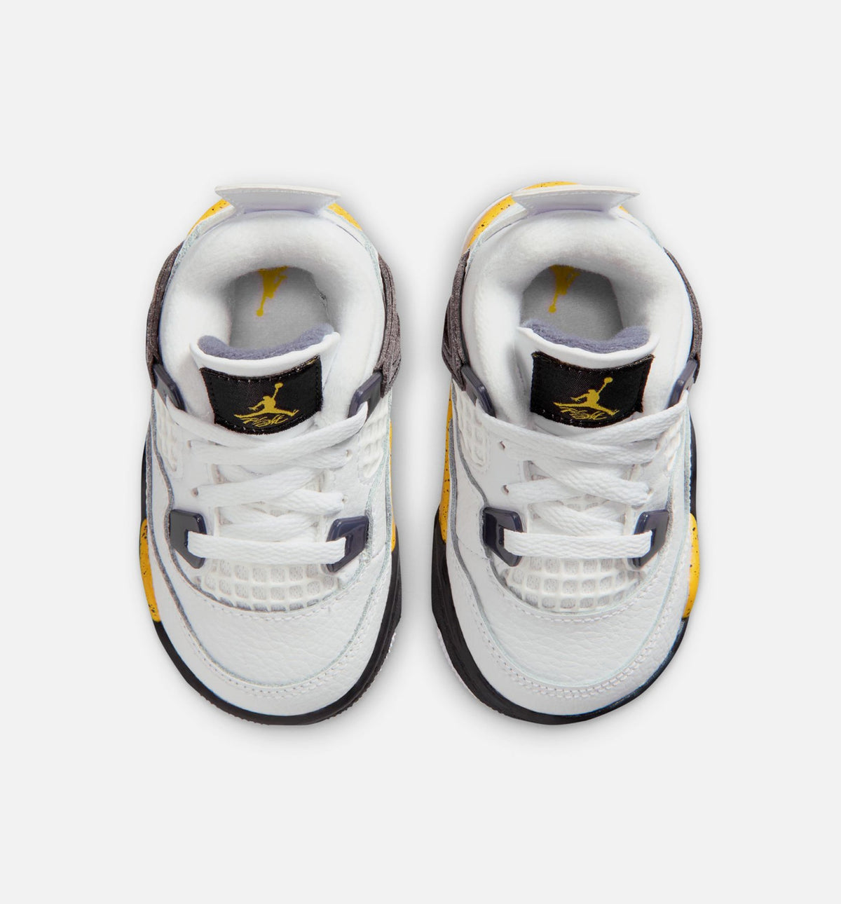 Air Jordan 4 Retro 'Rare Air Tour Yellow' - Infant/Toddler Lifestyle Sneaker (White/Dark Blue Grey/Black/Tour Yellow)