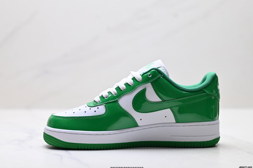 Nike Air Force 1 Low Green White Unisex Sneakers Style 22