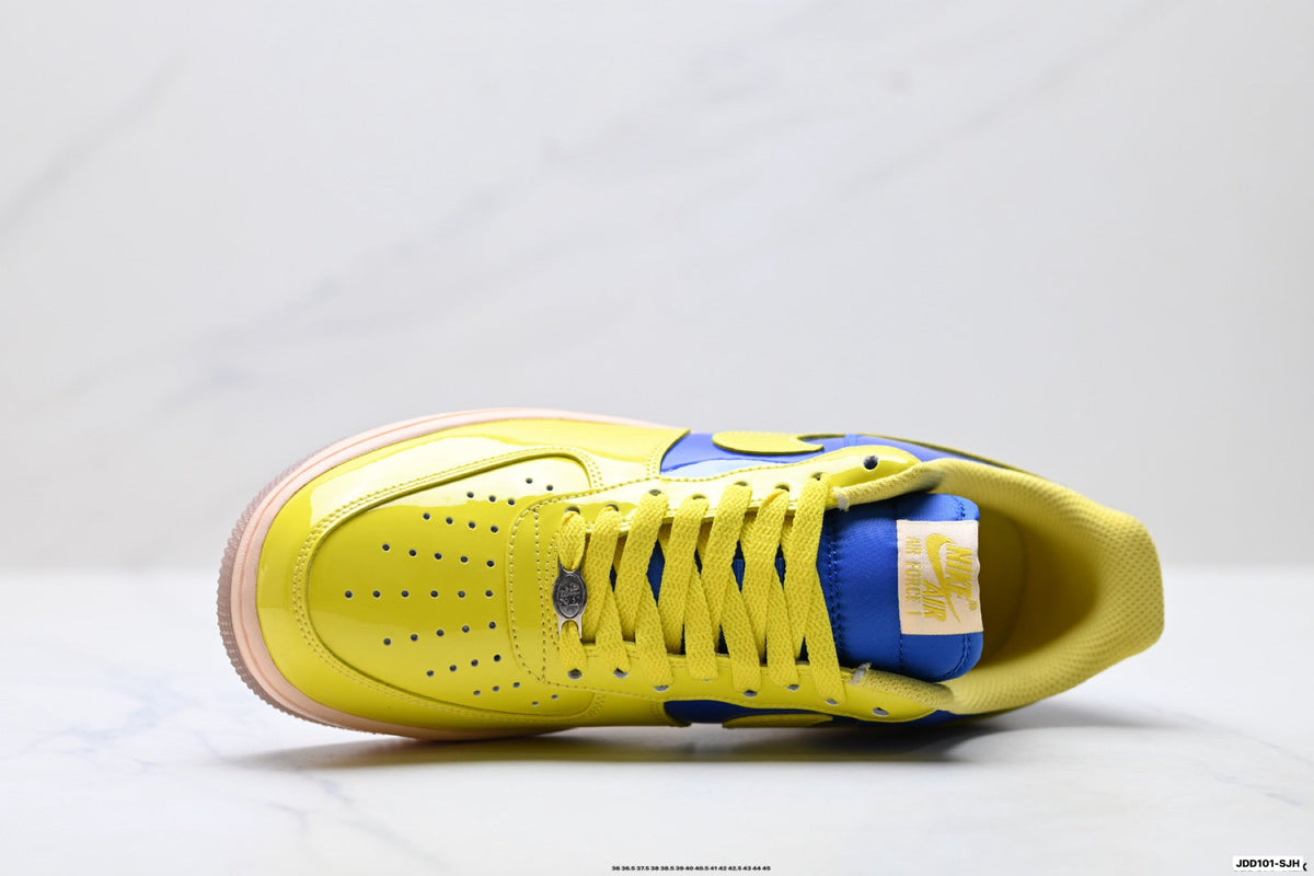 Nike Air Force 1 Low Yellow Royal Blue Unisex Sneakers Style 19
